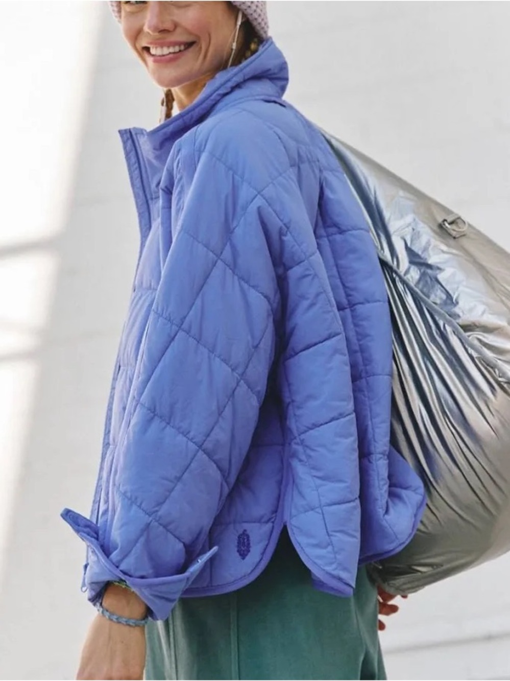 FP Movement by Free People Quilted Pippa Puffer Jacket in Pulse Blue